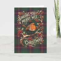 Kerstkaart met Robijn-Tartan