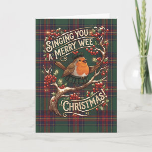 Kerstkaart met Robijn-Tartan Kaart