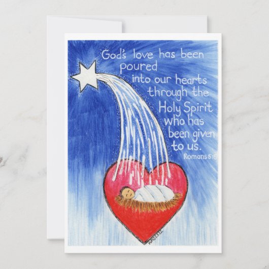 kerstkaart met Romans 5 Scripts (Voorkant)
