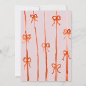 Kerstkaart met roze lint kaart (Achterkant)