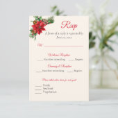 kerstkaart met RSVP-respons RSVP Kaartje (Staand voorkant)