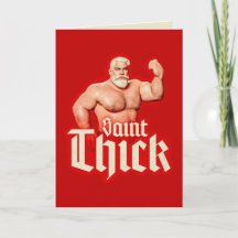 Kerstkaart met Saint Thick