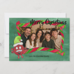 Kerstkaart met Santa Monster Whimsy
