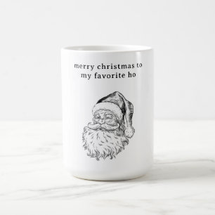 Kerstkaart met Santa's favoriete Ho grappig Koffiemok