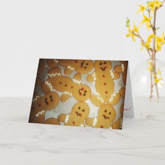 “Kerstkaart met Sinterklaasmannetjes” Kaart (Gele Bloem)