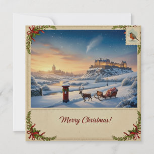 Kerstkaart met Sneeuw