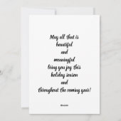 Kerstkaart met Sneeuwman (Achterkant)