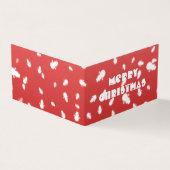 kerstkaart met Snowman Folded Card Kaart (Buitenkant)