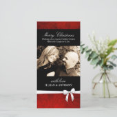 Kerstkaart met stijlvolle foto (Staand voorkant)