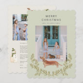 Kerstkaart met Teckel (Voorkant / Achterkant)