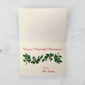 Kerstkaart met thuis op de trein feestdagen kaart (Binnen)