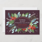 Kerstkaart met verlichte kerstversiering kaart (Voorkant)