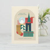 Kerstkaart met verschillende voorwerpen (Staand voorkant)