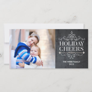Kerstkaart met Vintage Cheers 1 Foto