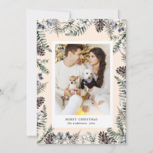 Kerstkaart met vintage wintergroen