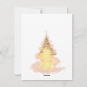 Kerstkaart met vlak ontwerp (Achterkant)