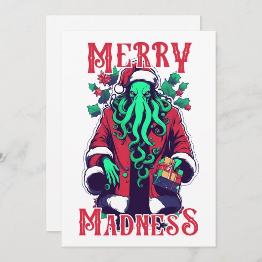 Kerstkaart met vlak ontwerp (Voorkant / Achterkant)