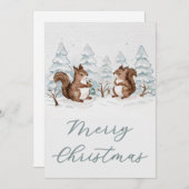 Kerstkaart met vlak ontwerp (Voorkant / Achterkant)