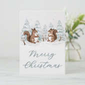 Kerstkaart met vlak ontwerp (Staand voorkant)