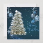 Kerstkaart met vlak ontwerp (Voorkant)