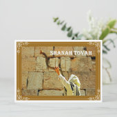 Kerstkaart met vlak ontwerp (Staand voorkant)