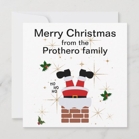 Kerstkaart met vlak ontwerp (Voorkant)