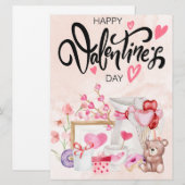 Kerstkaart met vlak ontwerp (Voorkant / Achterkant)