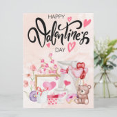 Kerstkaart met vlak ontwerp (Staand voorkant)