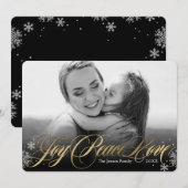 Kerstkaart met Vorst Zwart (Voorkant / Achterkant)