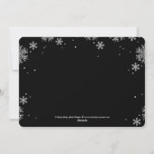 Kerstkaart met vorstige afbeelding zwart (Achterkant)