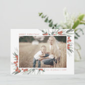 Kerstkaart met Vorstige Bessen foto Kaart (Staand voorkant)