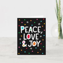 Kerstkaart met Vrede Liefde Vreugde