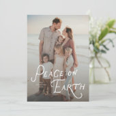 Kerstkaart met vredeswens (Staand voorkant)