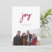 Kerstkaart met Vrolijk in het Rood (Staand voorkant)