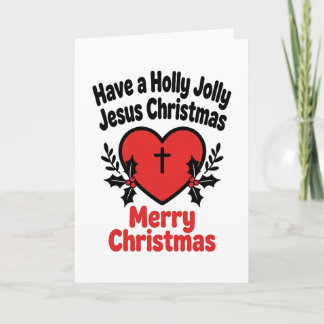 Kerstkaart met vrolijke Jezus cadeau Kaart