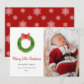 Kerstkaart met vrolijke kerstfoto (Voorkant / Achterkant)