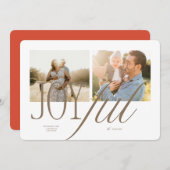 Kerstkaart met vrolijke typografie (Voorkant / Achterkant)