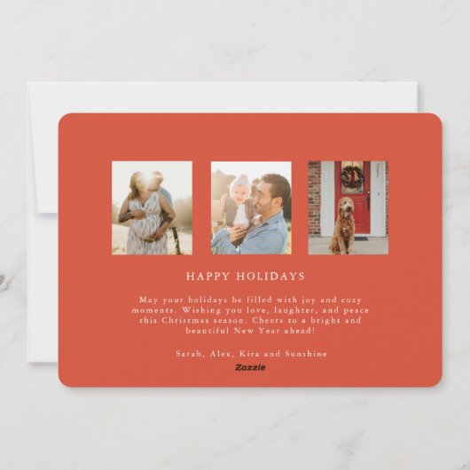 Kerstkaart met vrolijke typografie (Achterkant)