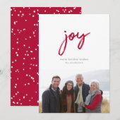 Kerstkaart met Vrolijkheid in Rood (Voorkant / Achterkant)