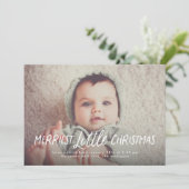 Kerstkaart met vrolijkste kleine Kerstmis (Staand voorkant)