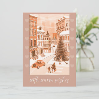 Kerstkaart Met warme wensen