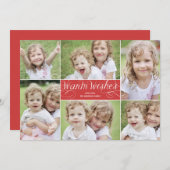 Kerstkaart met warme wensen en wervelingen - Rood (Voorkant / Achterkant)