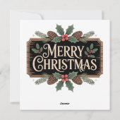 Kerstkaart met wasbeer (Achterkant)