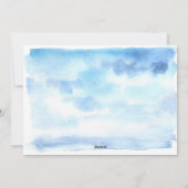 Kerstkaart met watercolor nautisch kustthema  (Achterkant)