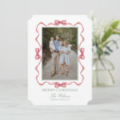 Kerstkaart met waterverfboog kaart (Staand voorkant)