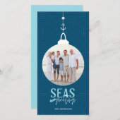 Kerstkaart met Zee en Groeten (Voorkant / Achterkant)