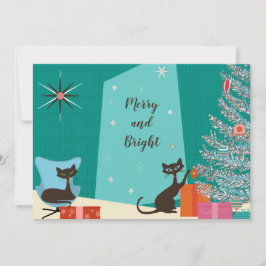 Kerstkaart Mid-Century Design