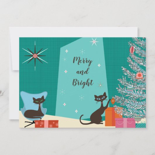 Kerstkaart Mid-Century Design (Voorkant)