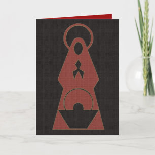 Kerstkaart Modern design rood zwart Feestdagen Kaart