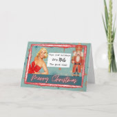 Kerstkaart Notenkraker - Grappig - Retro - Beste v Kaart (Voorkant)